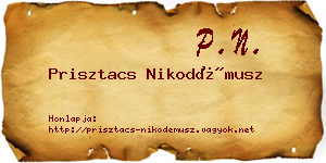 Prisztacs Nikodémusz névjegykártya